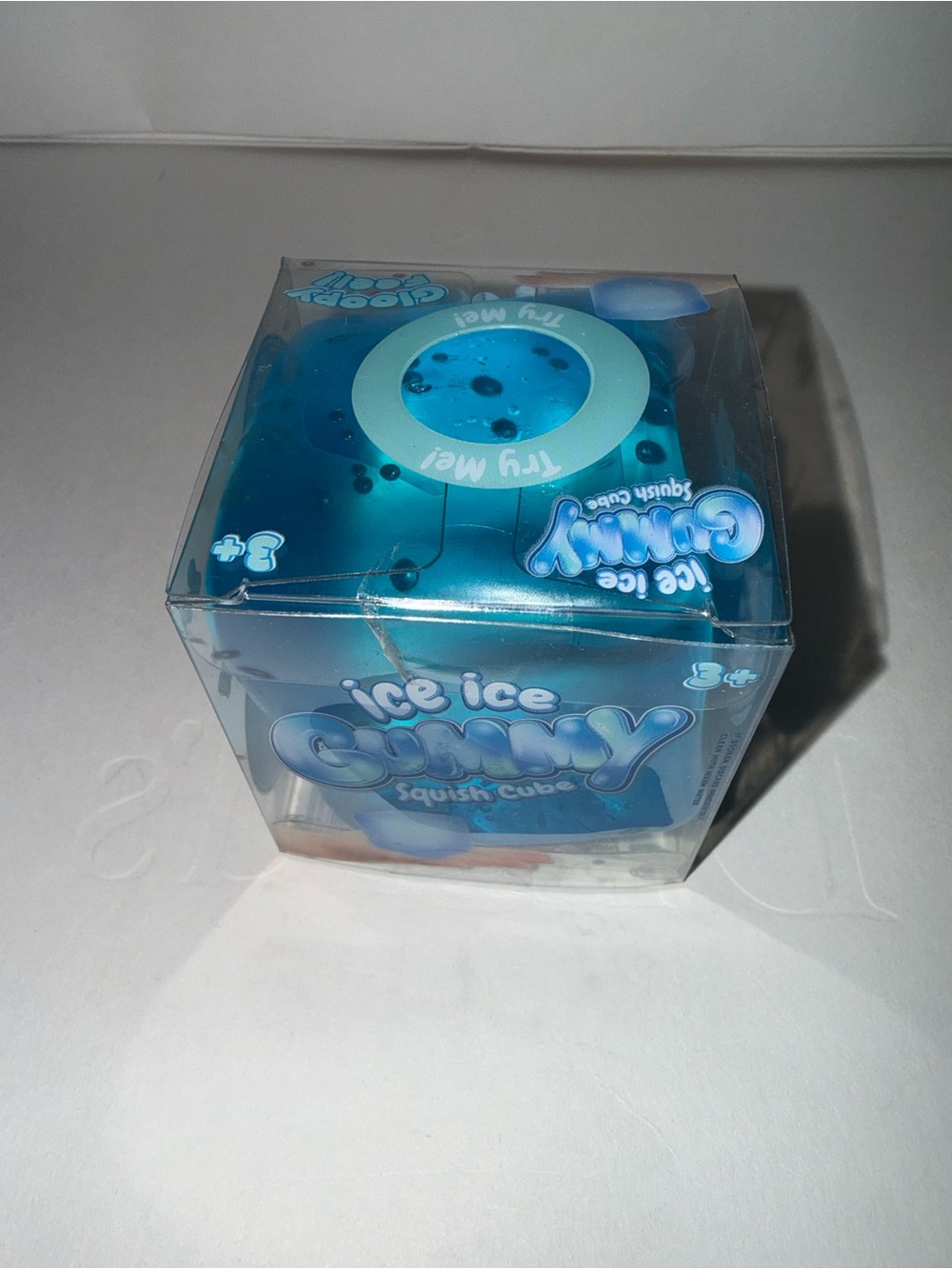 Ice Ice Gummy Squish Cube Blue Squishy Toy; PPNC Inc.